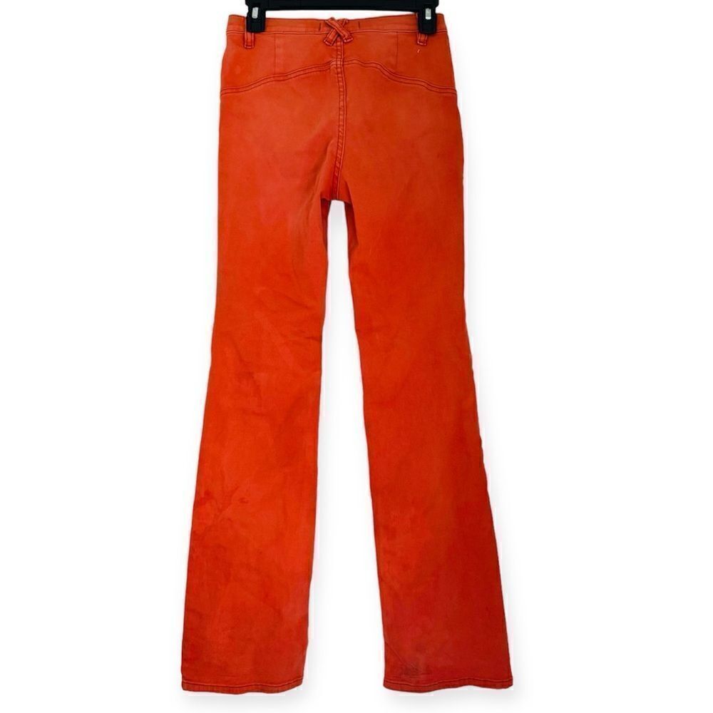 Free People Eva Lace-up Bootcut Jeans in Bran Red Size 26 - Picture 4 of 8